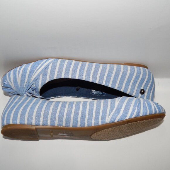Nautica Women's 10 Blue & White Stripe Fabric Shoes VNGUC - Picture 5 of 8